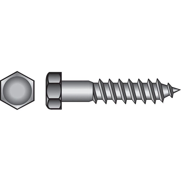 Aceds 0.38 x 4 Galvanized Hex Lag Screw 56123 - main